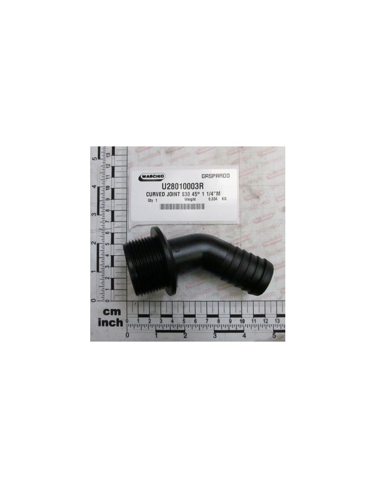 CURVED JOINT $30 45Â° 1 1/4\"M