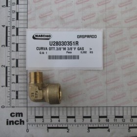BRASS BEND 3/8\"TAP 3/8\"FEM GAS