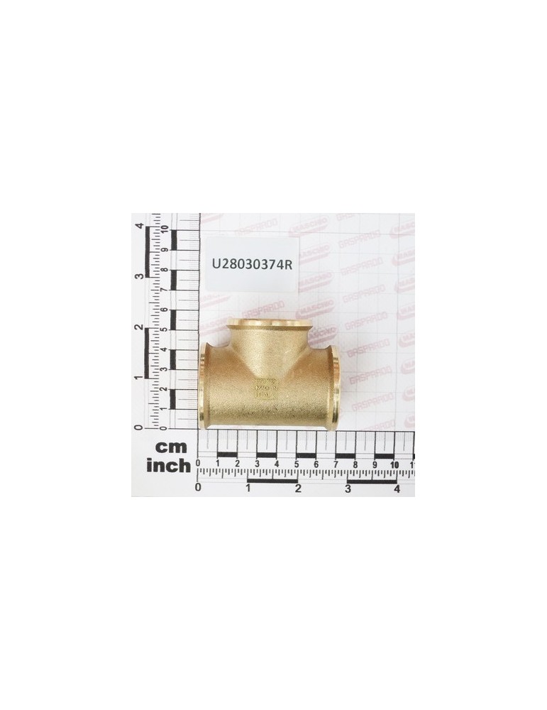 T JOINT G1\" F-F-F BRASS