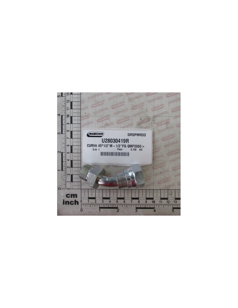 CURVE 45Â° Â½\"M-Â½\" FG QMF508080