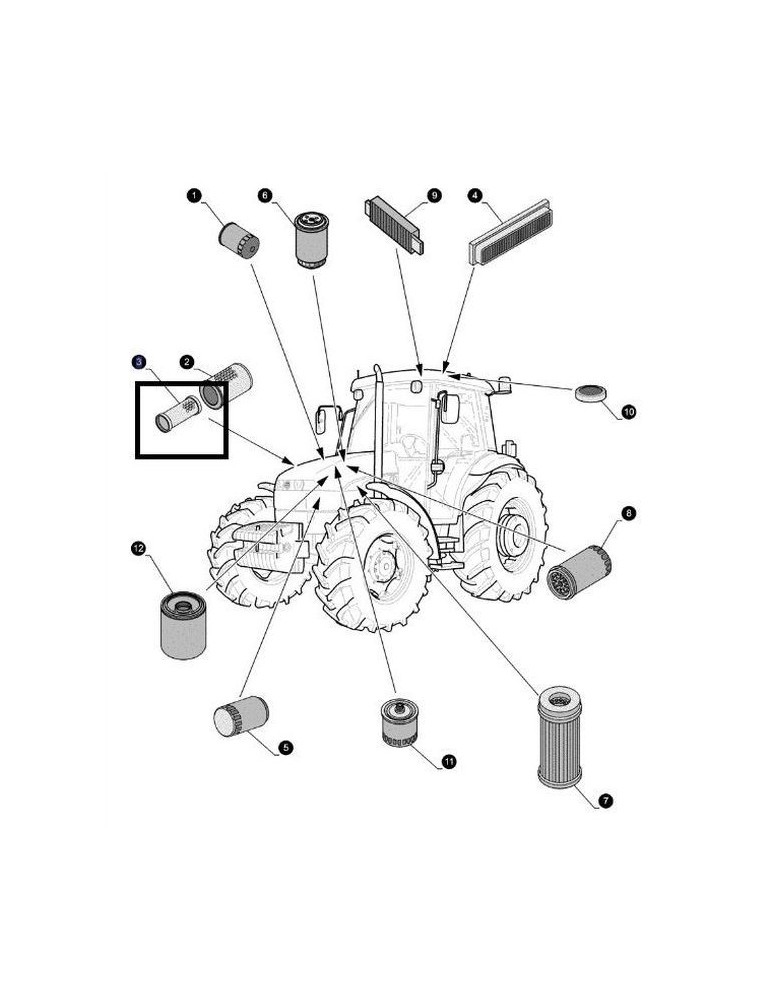 Filtru Aer Motor 87682999