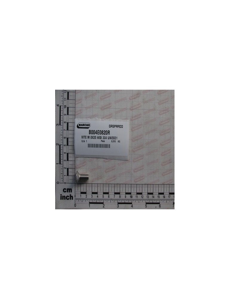 VITE M 8X20 AISI 304 UNI5931 .