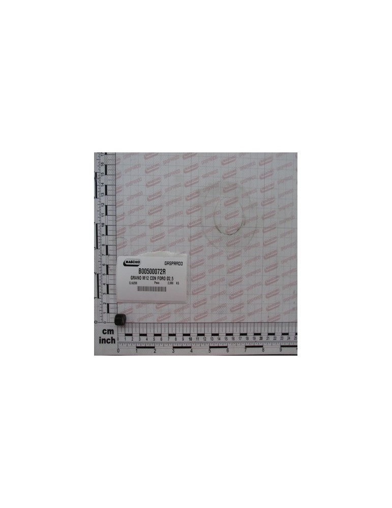 DOWEL M12 WITH HOLE DIAM. 2.5