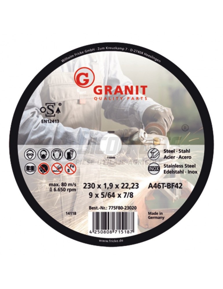 Disc de taiere din otel subtire