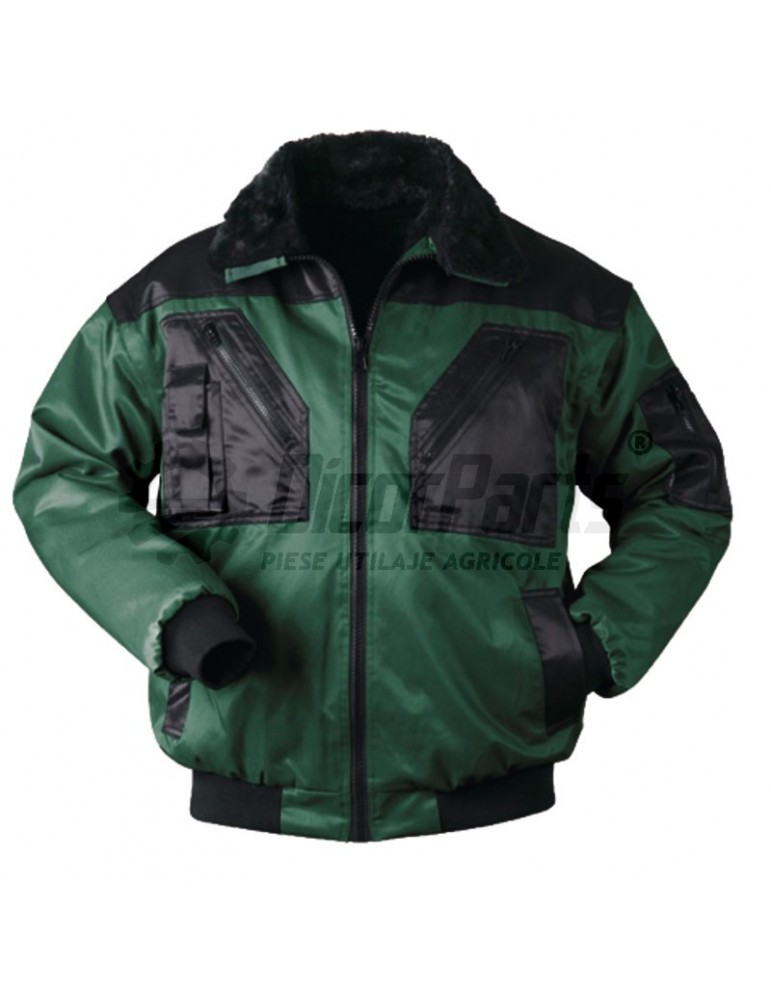 Jacheta pilot verde padure / neagra, marimea S
