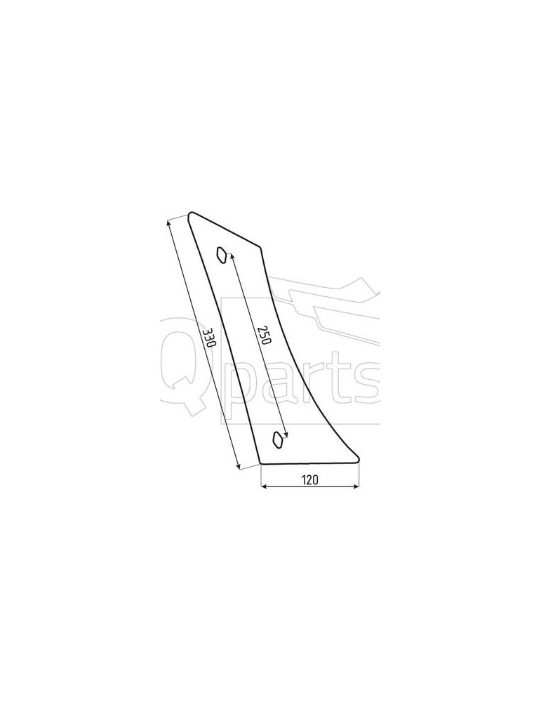Wearing part - Moulboard - Front part PK300103BP UN350 