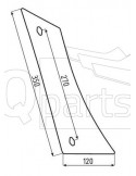 Wearing part - Moulboard - Front part PK400103BP UN400 