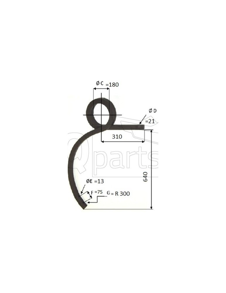 S-Tine 40x40x640 