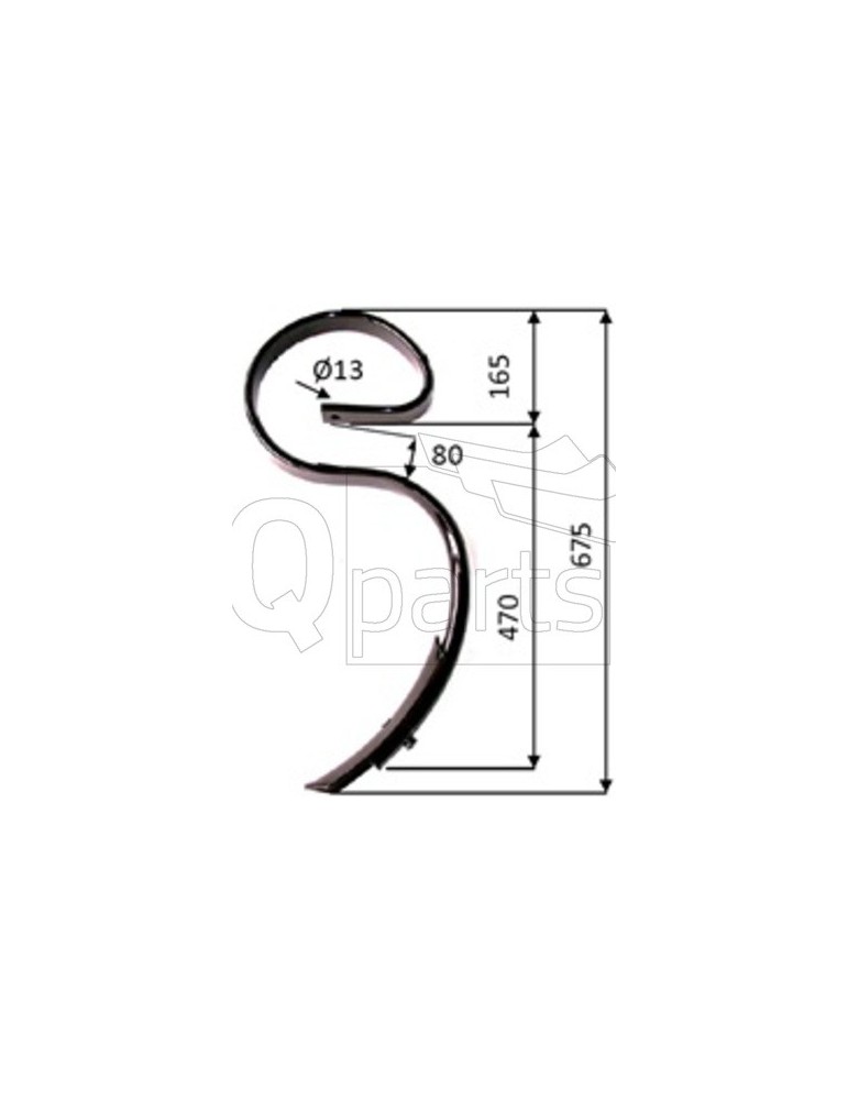 S-tine with share 45x12x675 