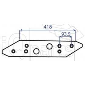 Landside 172380 120x12 Center hole Nr.3 REVERSIBLE