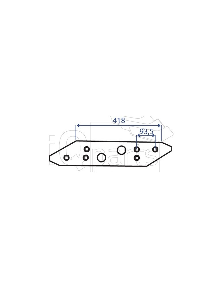 Landside 172380 120x12 Center hole Nr.3 REVERSIBLE