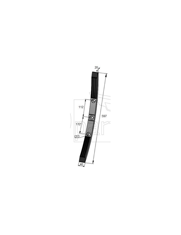 Cultivator Point 506068  40x20x600 Diamant Hardface