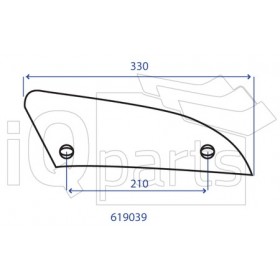 Wearing part - Moulboard - Front part 619039 hardface 