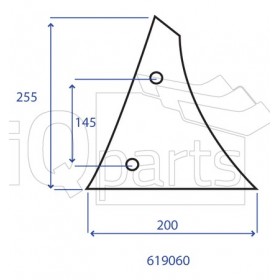 Wearing part - Moulboard - Front part 619060 