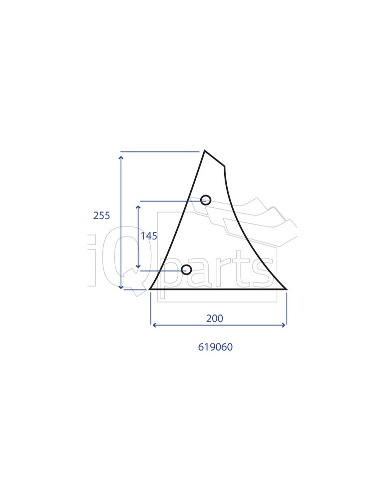 Wearing part - Moulboard - Front part 619060 