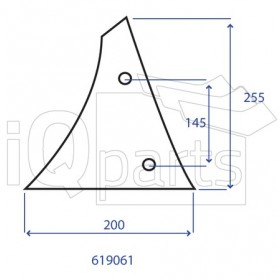 Wearing part - Moulboard - Front part 619061 