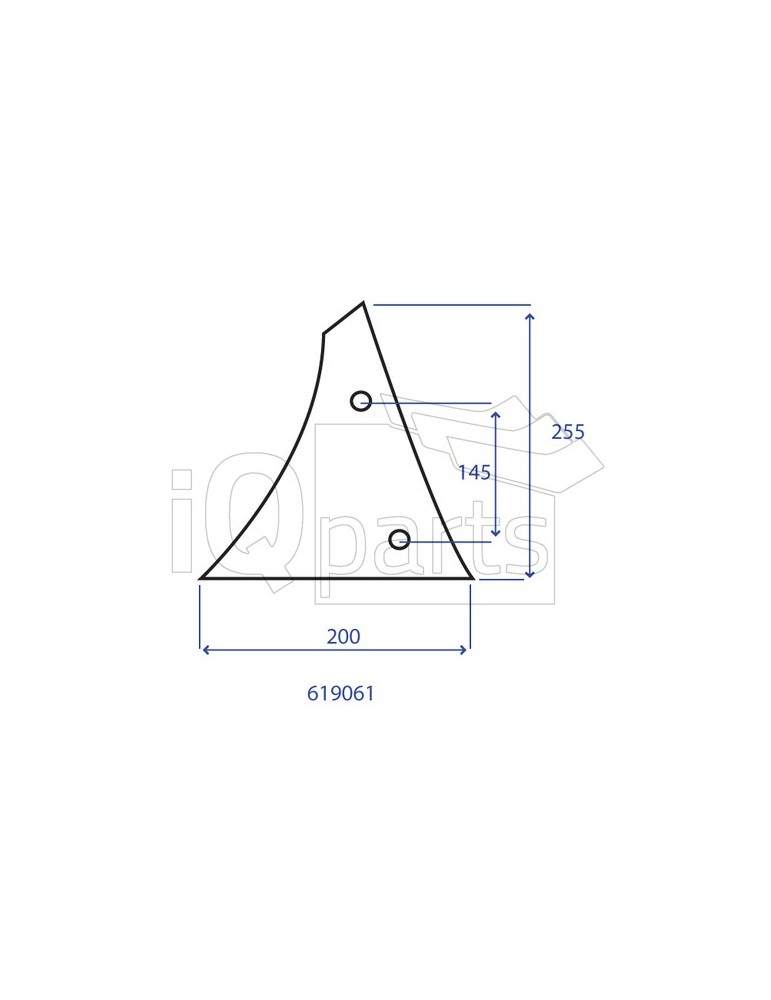 Wearing part - Moulboard - Front part 619061 