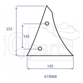 Wearing part - Moulboard - Front part 619068 