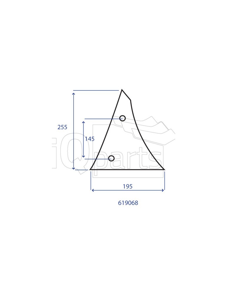 Wearing part - Moulboard - Front part 619068 