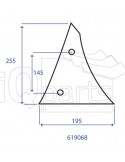 Wearing part - Moulboard - Front part 619068 