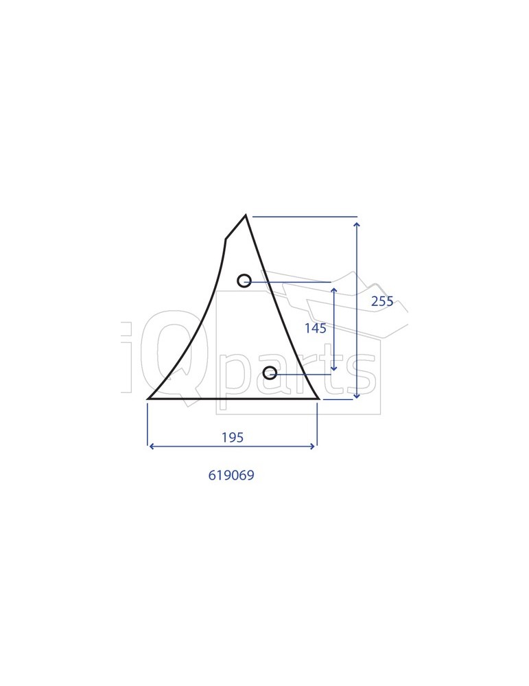 Wearing part - Moulboard - Front part 619069 