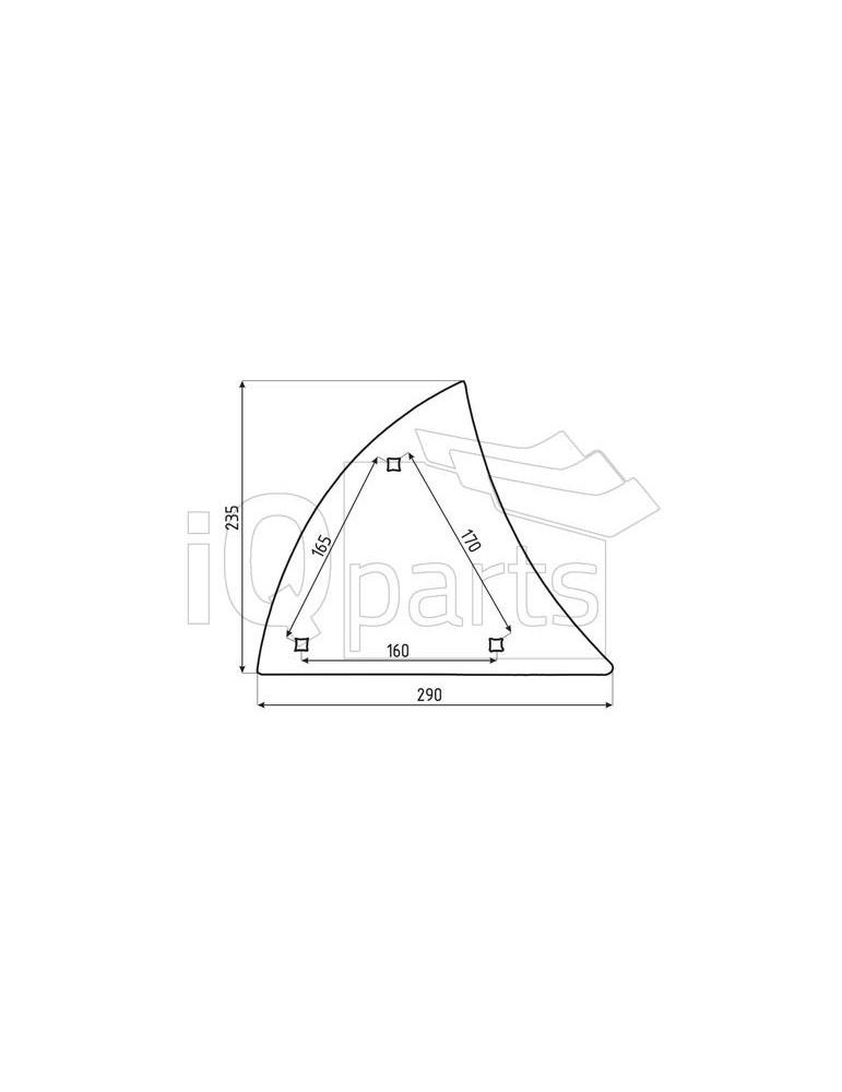 Wearing part - Moulboard - Front part 345 1000  B2K 