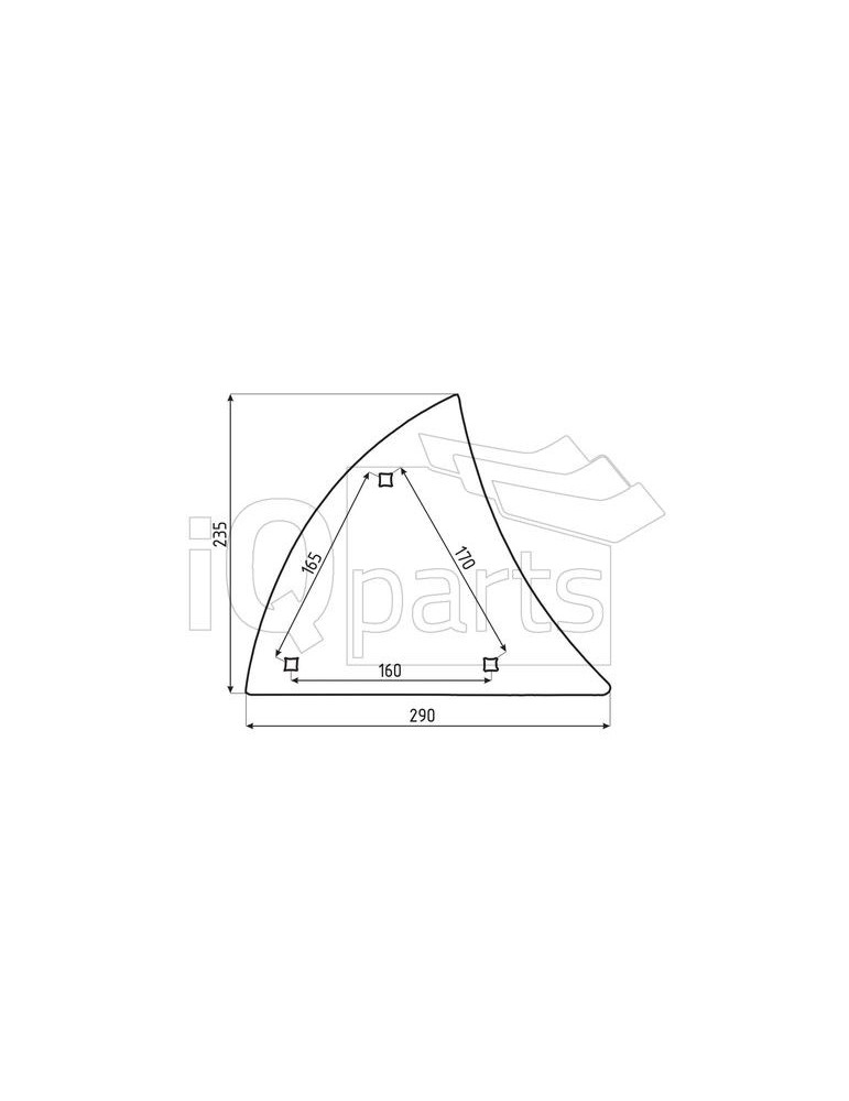 Wearing part - Moulboard - Front part 345 1001  B2K 