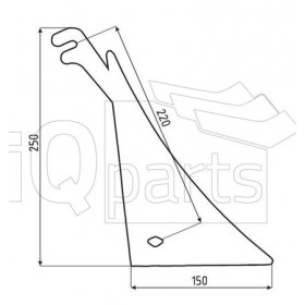 Wearing part - Moulboard - Front part 190 3562 