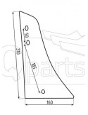 Wearing part - Moulboard - Front part 27010701 VRP292-0 VRP290-0 
