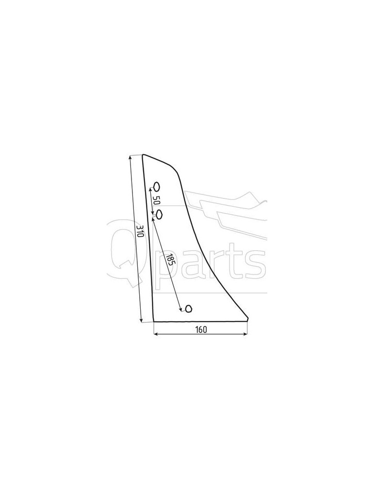 Wearing part - Moulboard - Front part 27010702 VRP292-0L VRP290-0L 