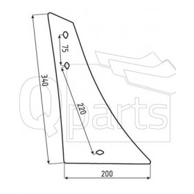 Wearing part - Moulboard - Front part PK800501P W400 