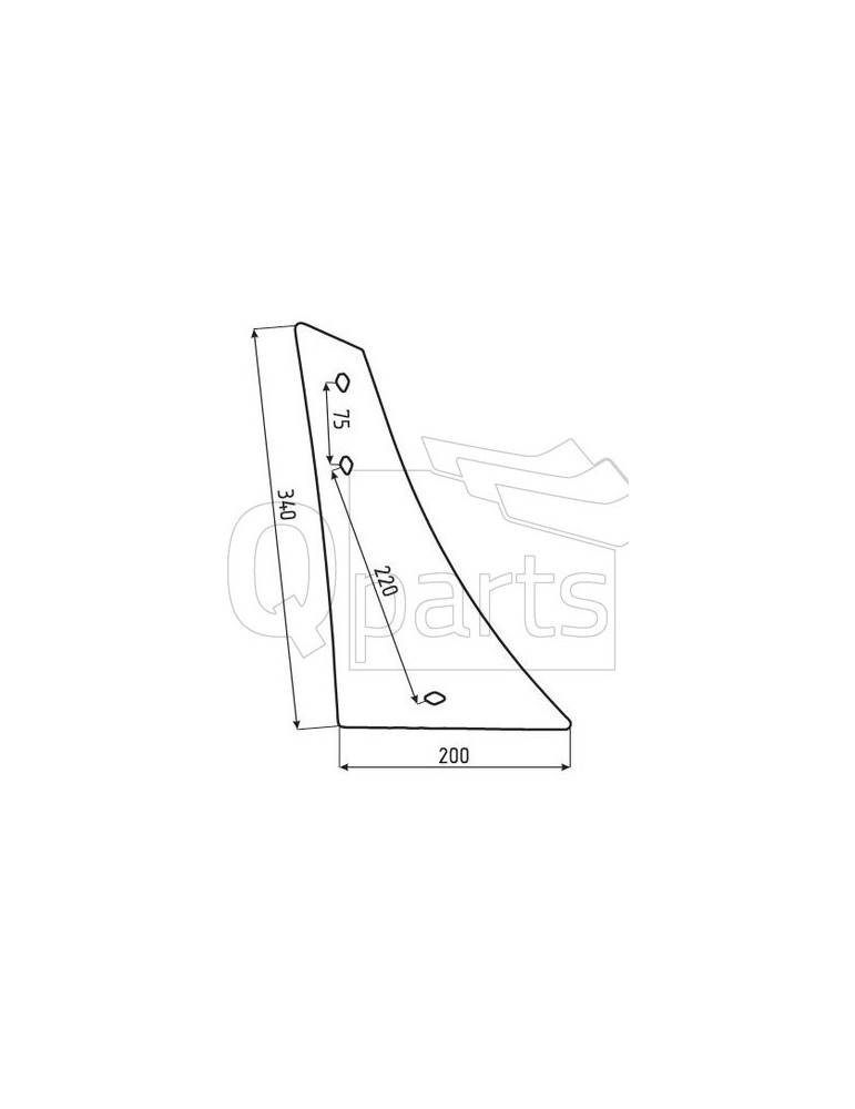 Wearing part - Moulboard - Front part PK800601P WY400L 