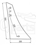 Wearing part - Moulboard - Front part PK800601P WY400L 