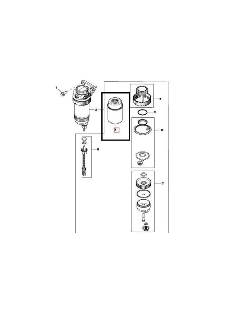 John Deere Filtru Combustibil RE529644