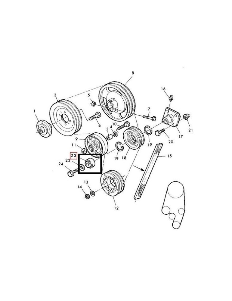 John Deere Rulment AH156836