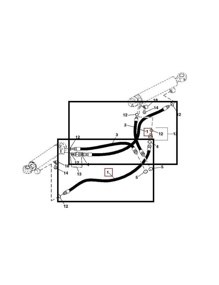 John Deere Conducta Hidraulica RE204691