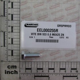 SCREW DIN 933 8.8 M8X25 ZN