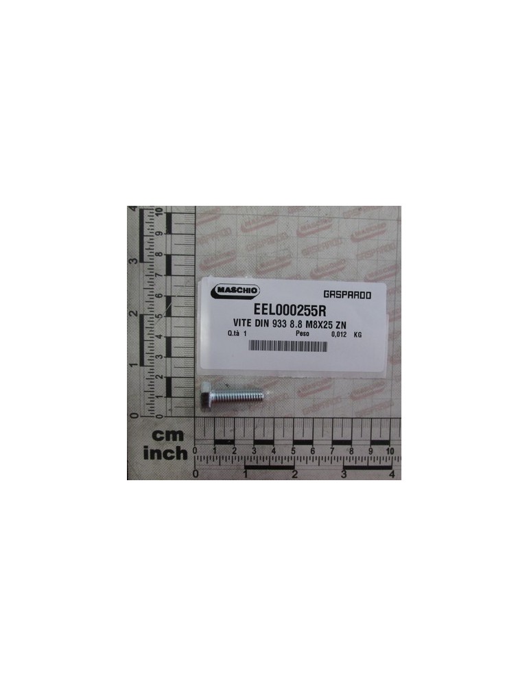 SCREW DIN 933 8.8 M8X25 ZN