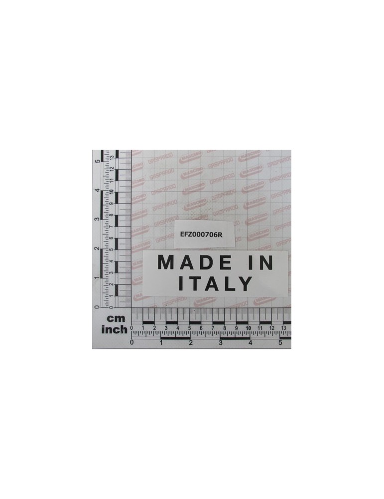 DECAL \"MADE IN ITALY\"