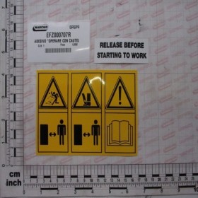 DECAL \"RELEASE BEFORE ST.WORK\"