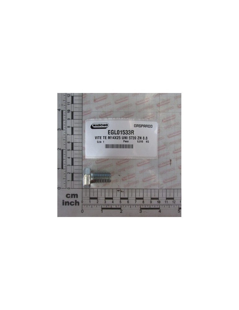 SCREW M14X25 UNI 5739 ZN 8.8