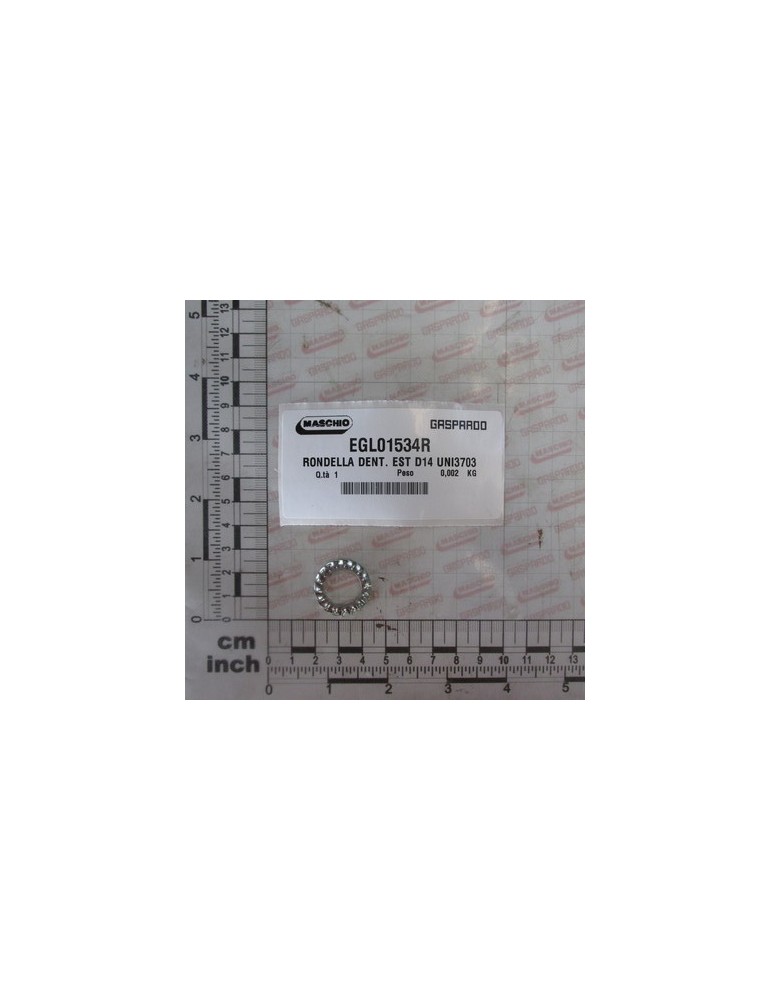 EXT TOOTHED WASHER D14 UNI3703