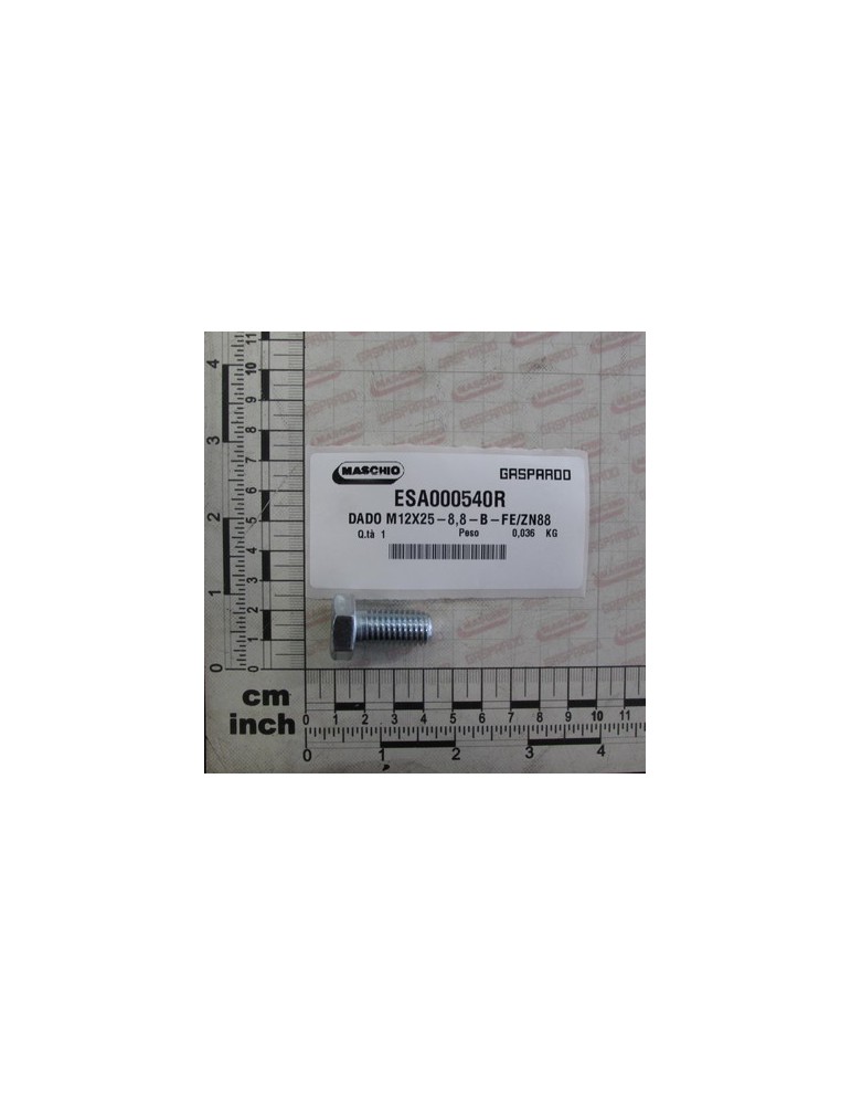 BOLT M12X25-8,8-B-FE/ZN88
