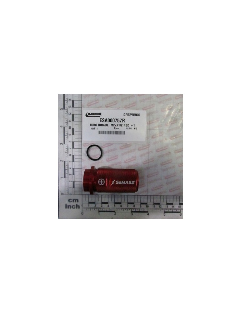 HYDRAULIC HOSE M22X1/2 RED +1