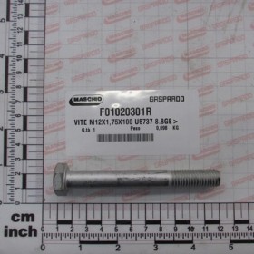 BOLT M12X1,75X100 U5737  8.8GE