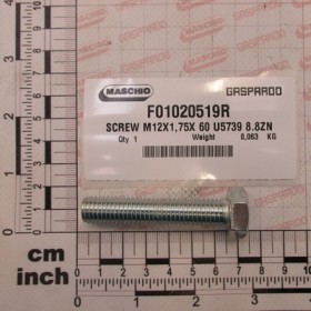 SCREW M12X1,75X 60 U5739 8.8ZN