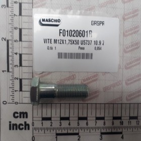 SCREW M12X1,75X50 U5737 10.9ZN