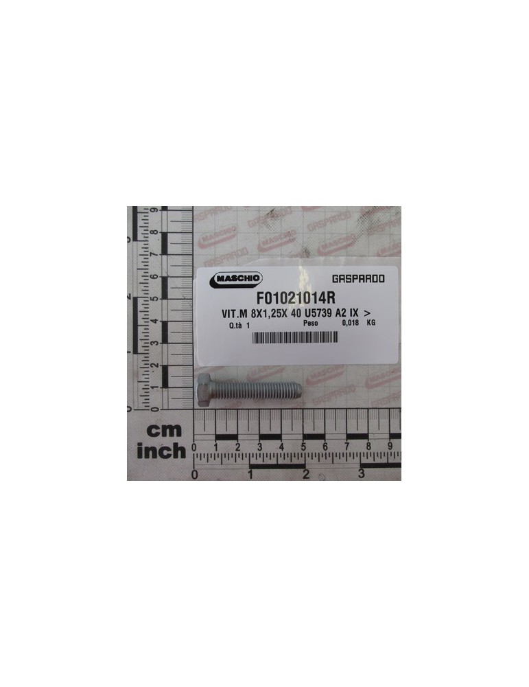 SCREW M 8X1,25X 40 U5739 A2 IX