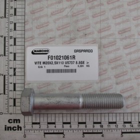 BOLT M20X2,5X110  U5739  8.8GE