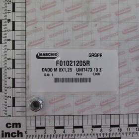 NUT M 8X1,25   UNI7473 10 ZN